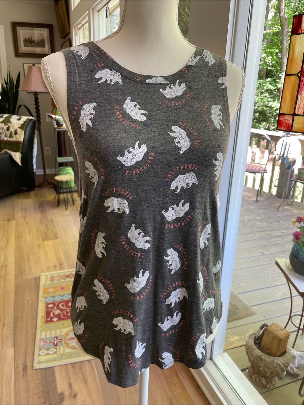 Grayson/Threads Gray Bear Print Tank Top